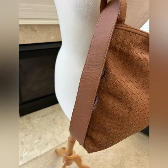 Giorgia Milani Brown Woven Shoulder Bag - Picture 3 of 12